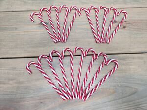 Peppermint Candy Canes, Christmas Tree Ornaments Lot Of 18